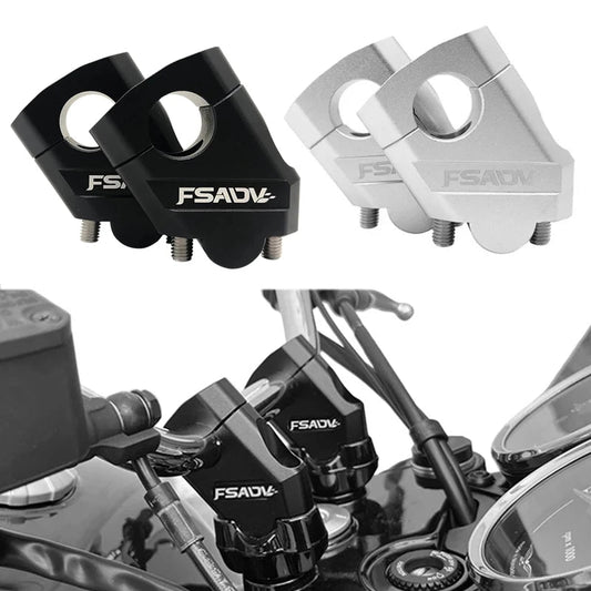 1 Pair Motorcycle Universal Handlebar Riser Bar Mount Handle Clamp Universal 28mm 1 1/8" 22mm 7/8" For Honda BMW YAMAHA Suzuki Techelectronicx