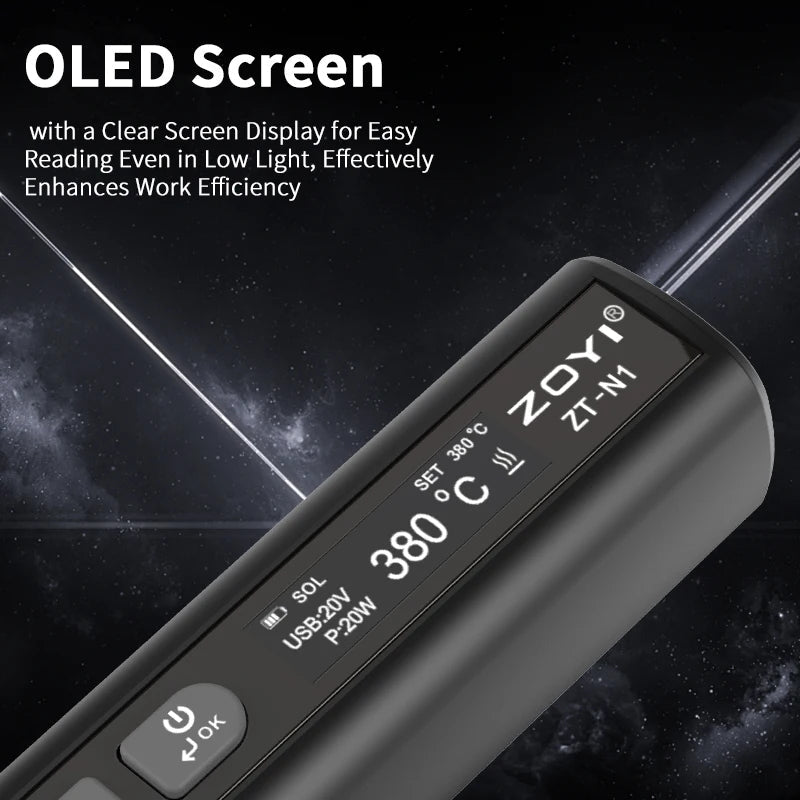 ZOYI  Smart Soldering iron 96W ZT-N1 Electrician portable constant temperature welding pen for home maintenance welding Techelectronicx