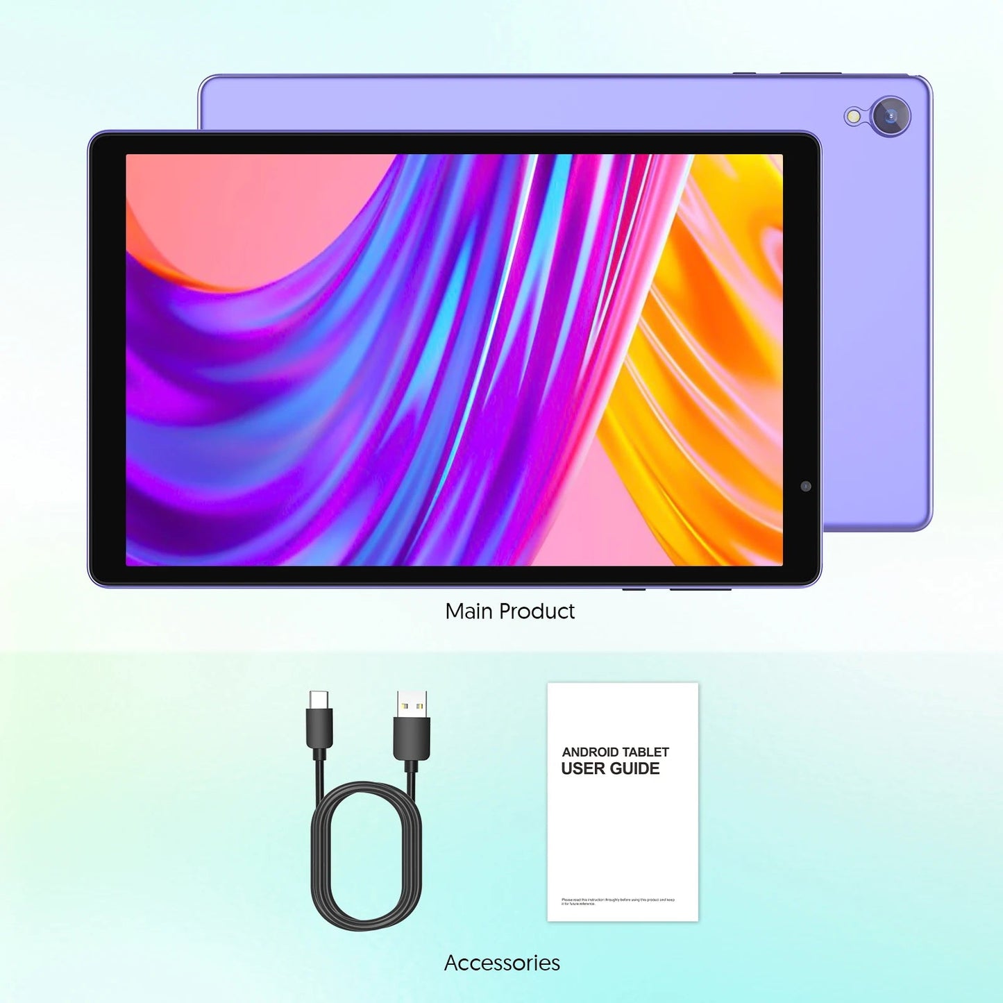10-inch Android tablet, 4GB (2g+2g memory expansion) RAM+32GB ROM, 1280x800 IPS screen, dual cameras, WiFi, Bluetooth, dual spea Techelectronicx