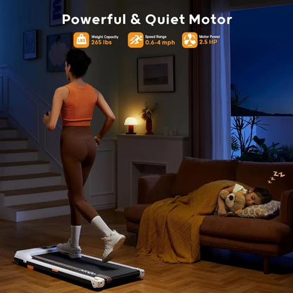 Under Desk Treadmill 2 in 1 Walking and Jogging Pad Portable with Remote Control and App 2.5HP Compact for Home Office TechElect