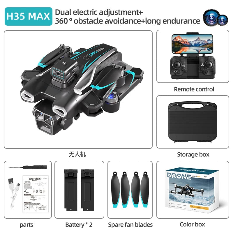 【TYRC H35】Rc camera drone 4K professional high-definition camera brushless motor long-range obstacle avoidance Techelectronicx