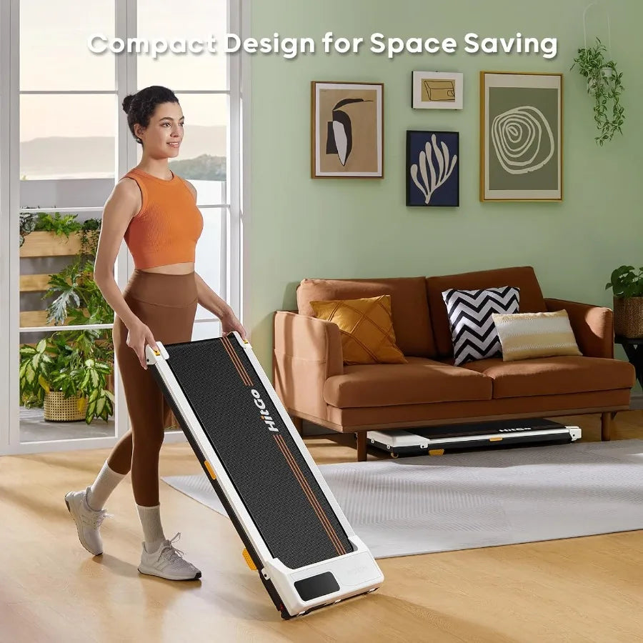 Under Desk Treadmill 2 in 1 Walking and Jogging Pad Portable with Remote Control and App 2.5HP Compact for Home Office TechElect