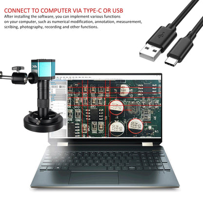 YIZHAN Full HD Digital Microscope Electronic 4K Soldering Microscope HDMI VGA USB 150x Lens Upgraded Reinforced Bracket Original Techelectronicx