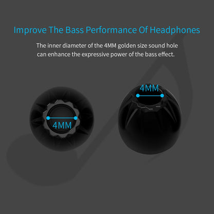 KZ 3Pairs (6pcs) Wired Earphone Memory Cotton Earmuffs Rebound Earplugs Headset PU Sponge Memory Sponge Headphones Eartips - TechElect