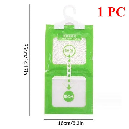 YUANJ 10PCS Moisture Absorber Hanging Drying Clothes Dehumidifier Wardrobe Dehumidifier Dry Bag Indoor Desiccant Eco Friendlya TechElect
