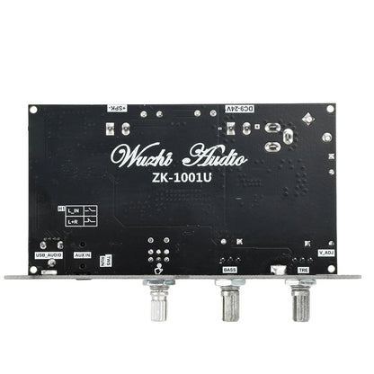ZK-1001U DC 9-24V Single 100W BT Amplifier Board Module Supports APP Amplifier Chip TPA3116D2 Female Socket 5.5 * 2.1 Interface Techelectronicx