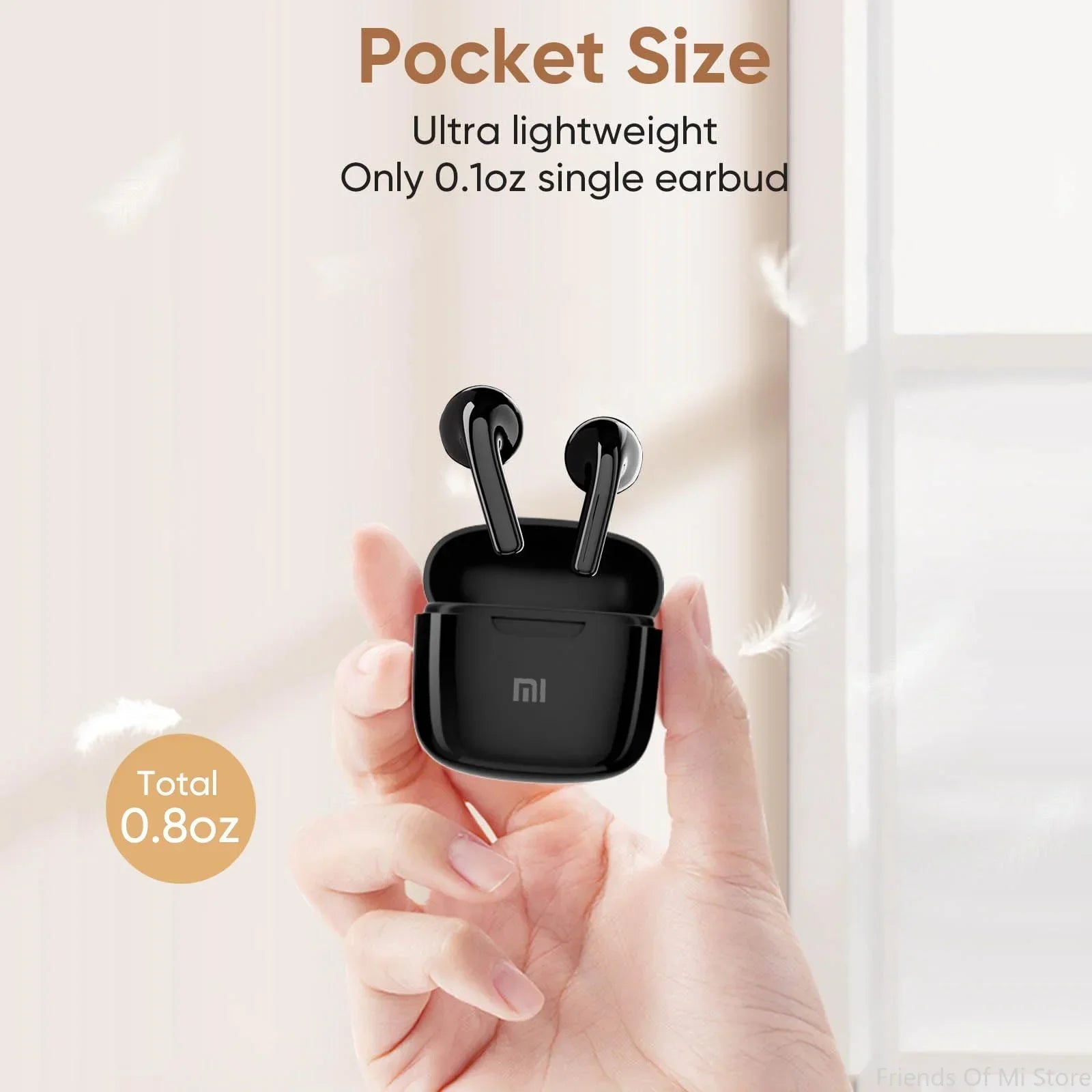Xiaomi In Ear Headphones Wireless Bluetooth Earbuds 25Hrs Playtime USB C TWS Built in Noise Cancellation Mic with Charging Case Techelectronicx