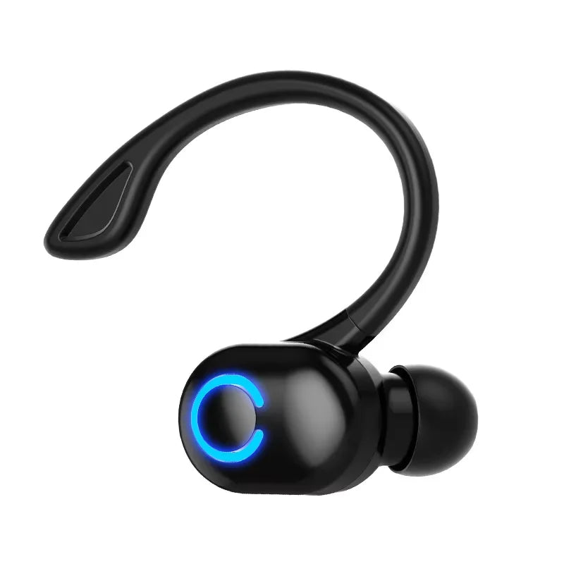 Bluetooth 5.2 Business Wireless Headphone Ear-Hook Mini HIFI Bass Noise Cancelling Earphone With Mic Sport Game Headset - TechElect