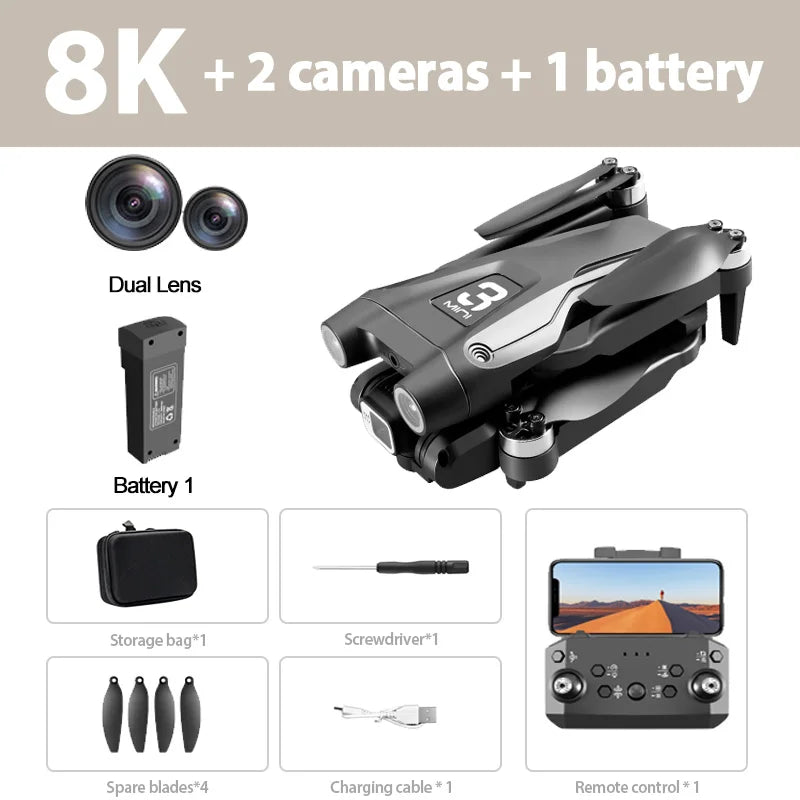 Xiaomi Mijia Z908 Pro /MAX 8K Drone ESC Professional 4K Dron Optical Flow Localization 3sided Obstacle Avoidance Quadcopter Toys Techelectronicx