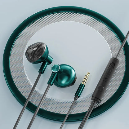 Type-C In-Ear Wired Karaoke Headphones 3.5mm Stereo Music Earbud Handfree Headset Earphones with Mic - TechElect
