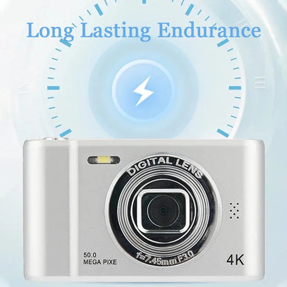 Xiaomi 4K Digital Camera Travel Selfie Camara 50MP HD Dual Lens Zoom Photography Screen Entry-Level Kids Campus Mini Retro Cam - TechElect