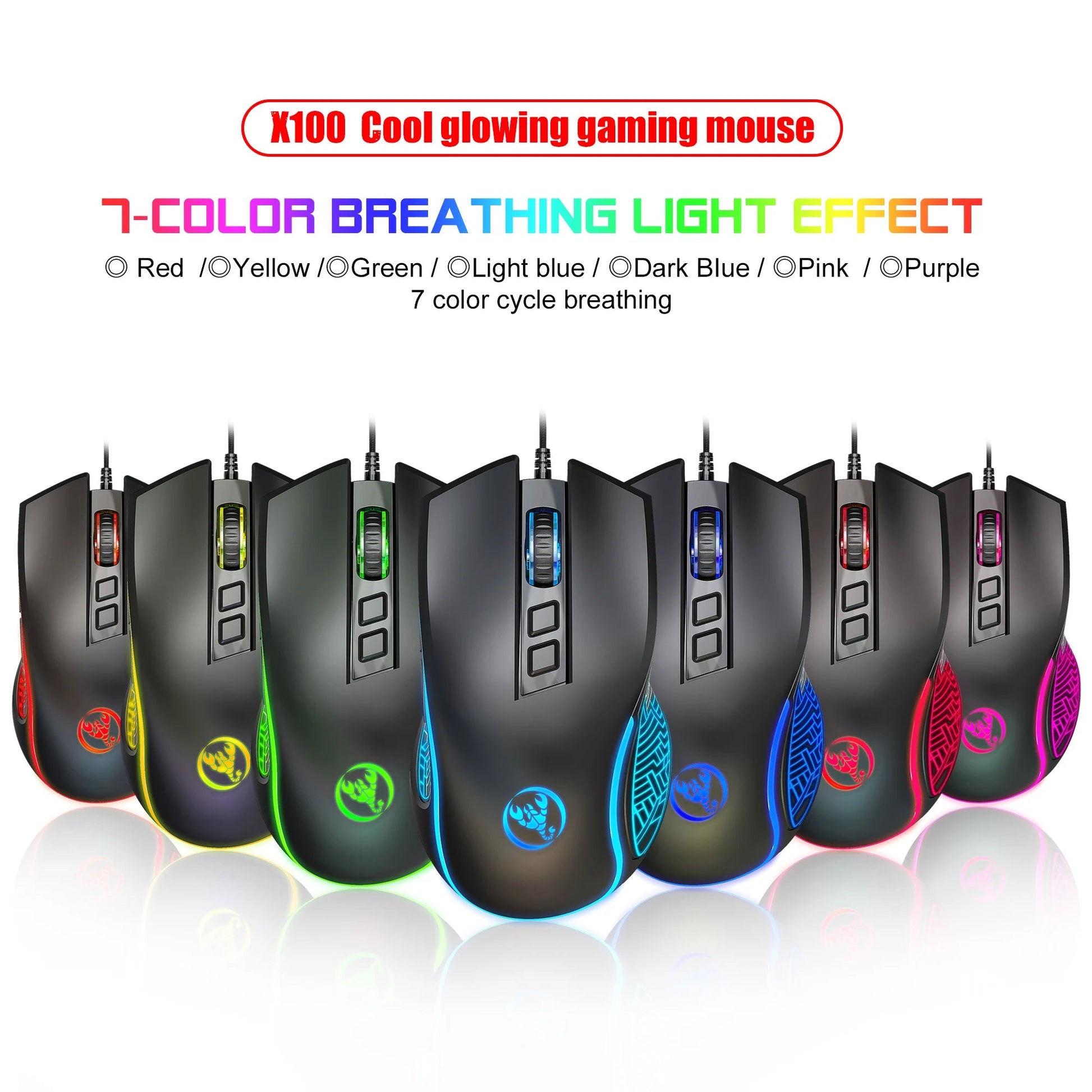 104 Keys RGB Backlit Game Keyboard Mouse Combos RGB Pudding Keyboard Cool Glowing Gaming Mouse for Home Office Gamer Techelectronicx
