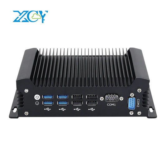 XCY Fanless IoT Industrial Mini PC Intel Core i5-1235U 2x COM RS232 2x LAN 8x USB WiFi SIM 4G LTE Windows 10/11 Linux PXE WOL Techelectronicx