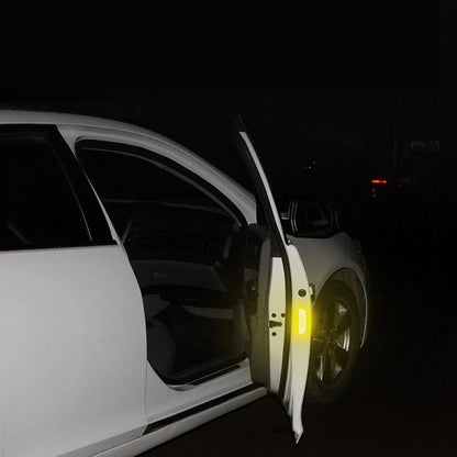 1/4PCS Car Door Reflective Sticker Safety Opening Warning Reflective Tape Car Accessories Interior Exterior Reflector Techelectronicx