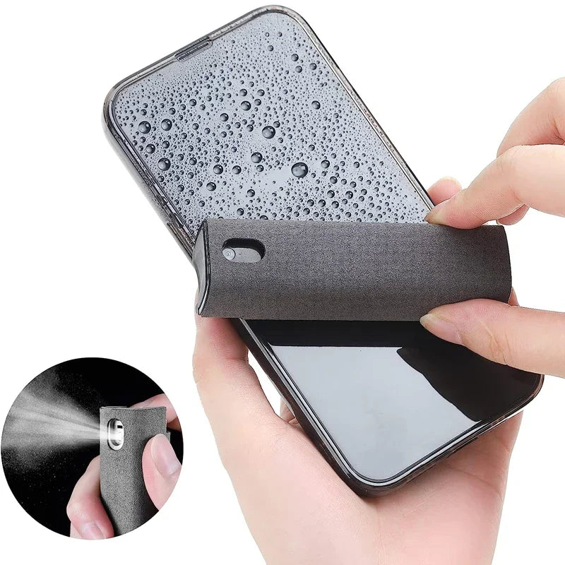 2 in 1 Microfiber Screen Cleaner Spray Bottle Mobile Phone Tablet Computer Microfiber Cloth Cleaning Wipes For iPhone Samsung Mi TechElect