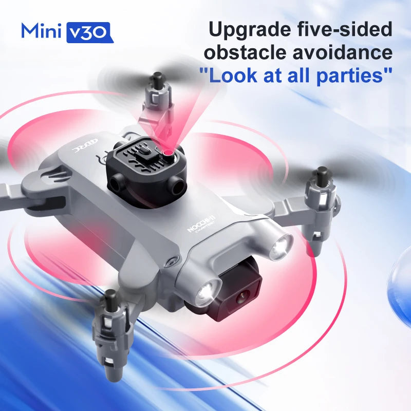 XIAOMI V30 Mini Drone with Camera HD 4K 1080P FPV RC Drones Profesional 4DRC Five-sided Obstacle Avoidance Helicopter Drone Toy Techelectronicx
