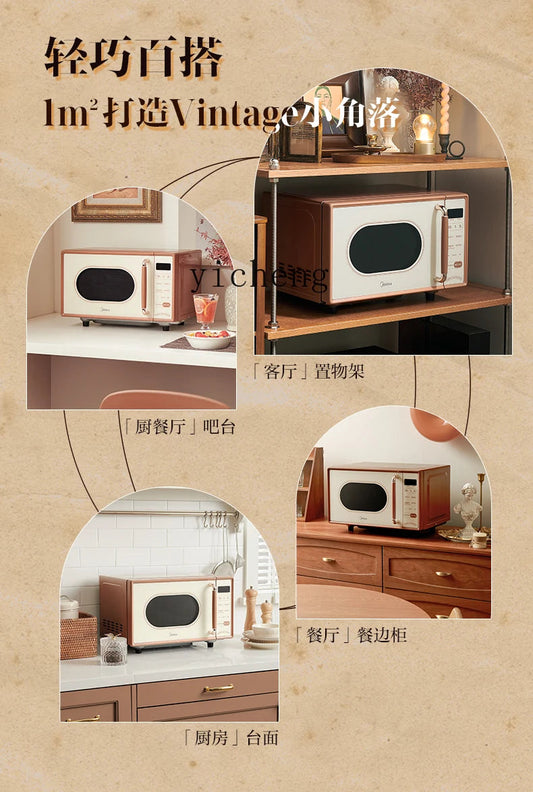 ZK1  frequency conversion flat microwave oven household small taste small retro microwave ovens Techelectronicx