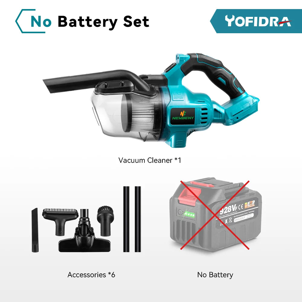 1000W Cordless Handheld Electric Vacuum Cleaner Powerful Rechargeable Household Indoor Cleaning Tools For 21V 18V Battery Techelectronicx