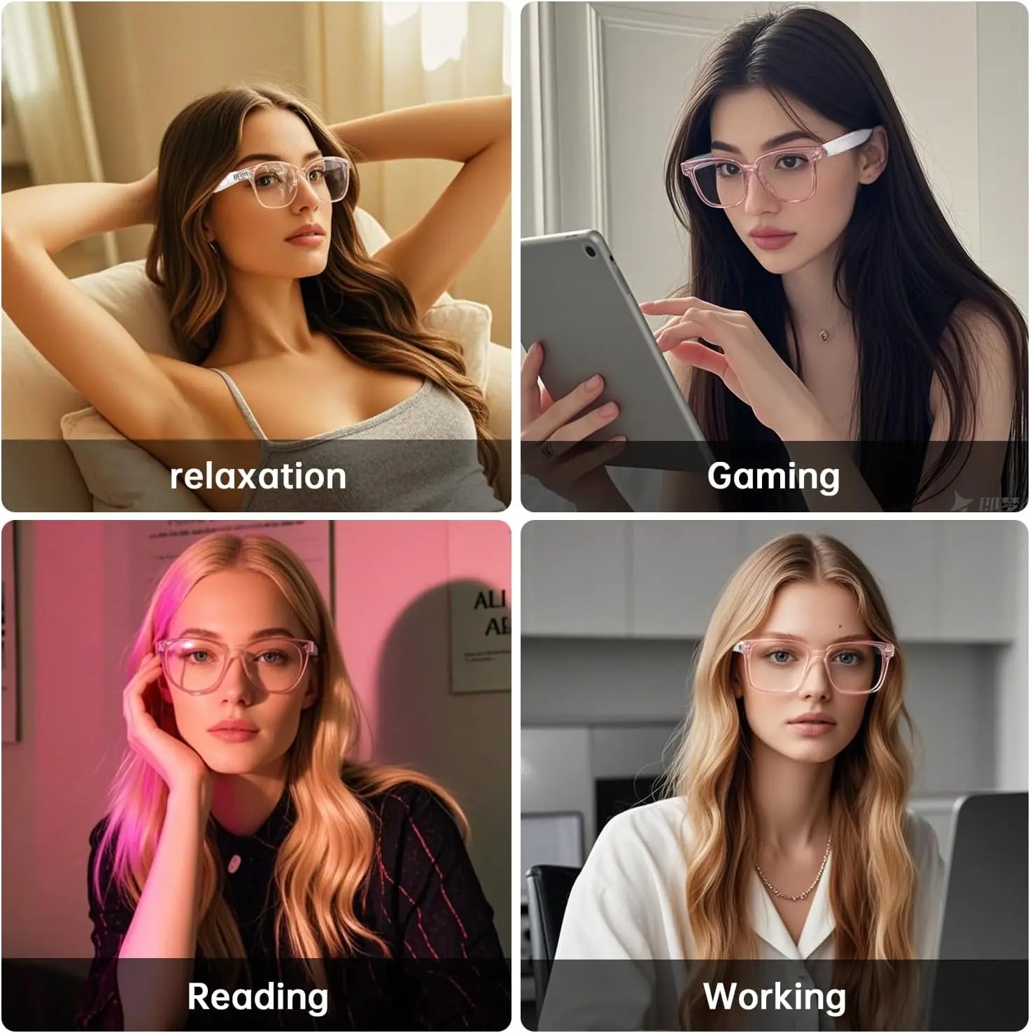Smart Glasses for Men Women Color-changing Blue Light Lenses Bluetooth 5.3 Audio Intelligent Touch HD Calls HI-FI Sound Quality TechElect
