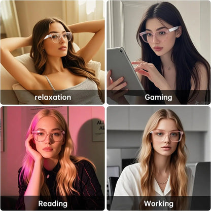 Smart Glasses for Men Women Color-changing Blue Light Lenses Bluetooth 5.3 Audio Intelligent Touch HD Calls HI-FI Sound Quality TechElect