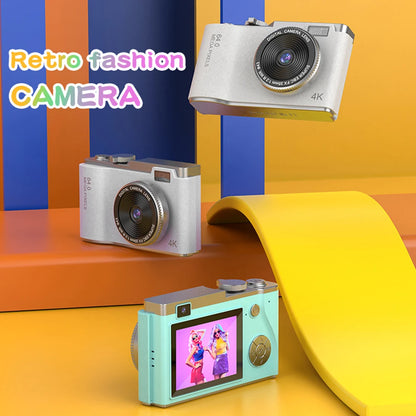 64MP HD 1080P Digital Camera for Student Beginners 2.4' screen with 16xzoom Front and Rear Dual Camera Camera for Kid Adult Gift - TechElect