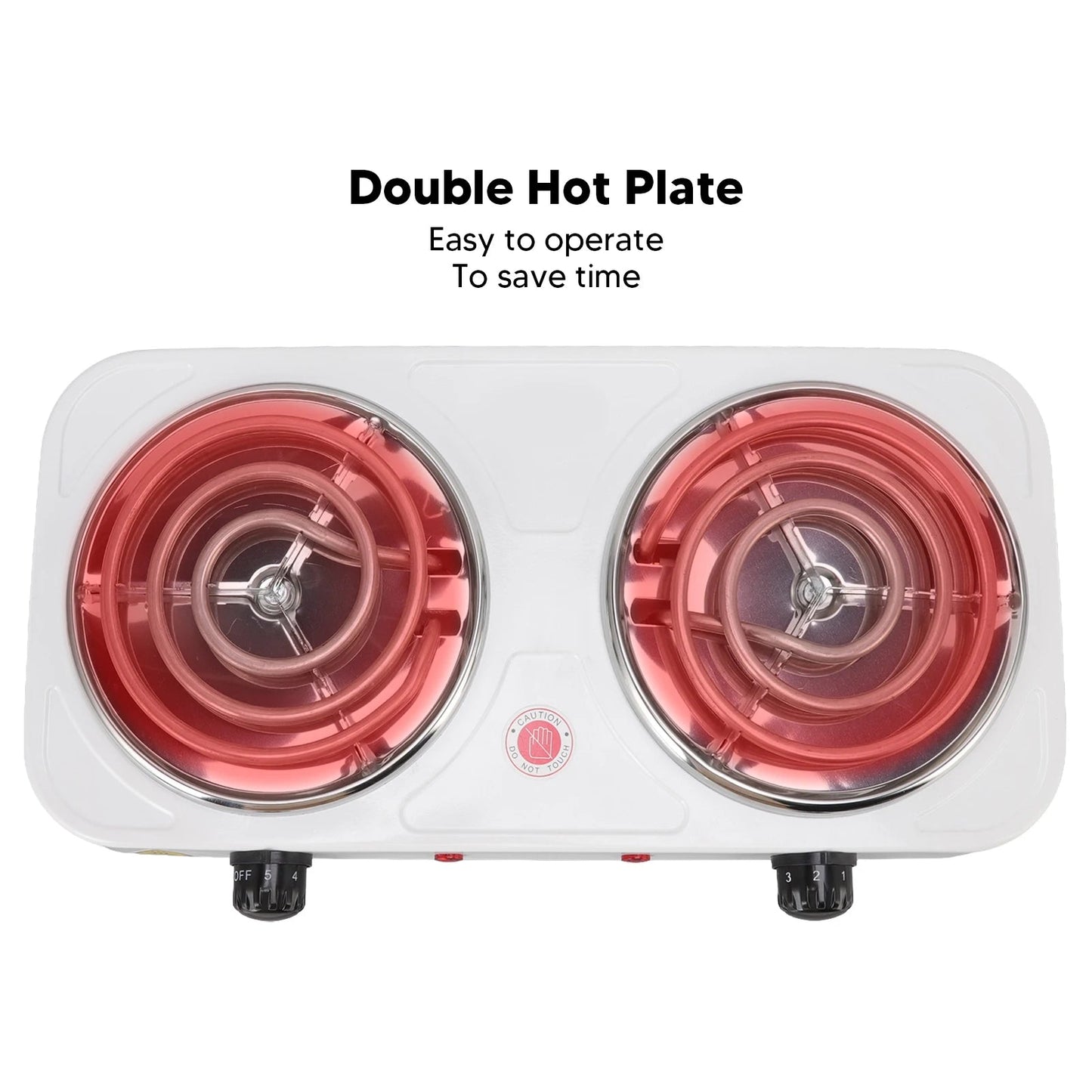 110V Electric Hot Plate US Plug Overheat  Easy To Clean 2  Compact Electric Countertop Stove for Apartments 2000W Techelectronicx