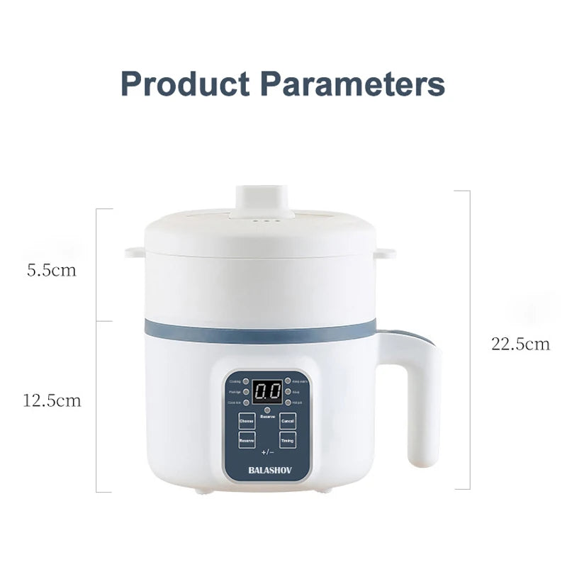 1.7L Electric Rice Cooker Single Double Layer 220V Multi Cooker Non-Stick Smart Mechanical MultiCooker Steamed Rice Pot For Home Techelectronicx