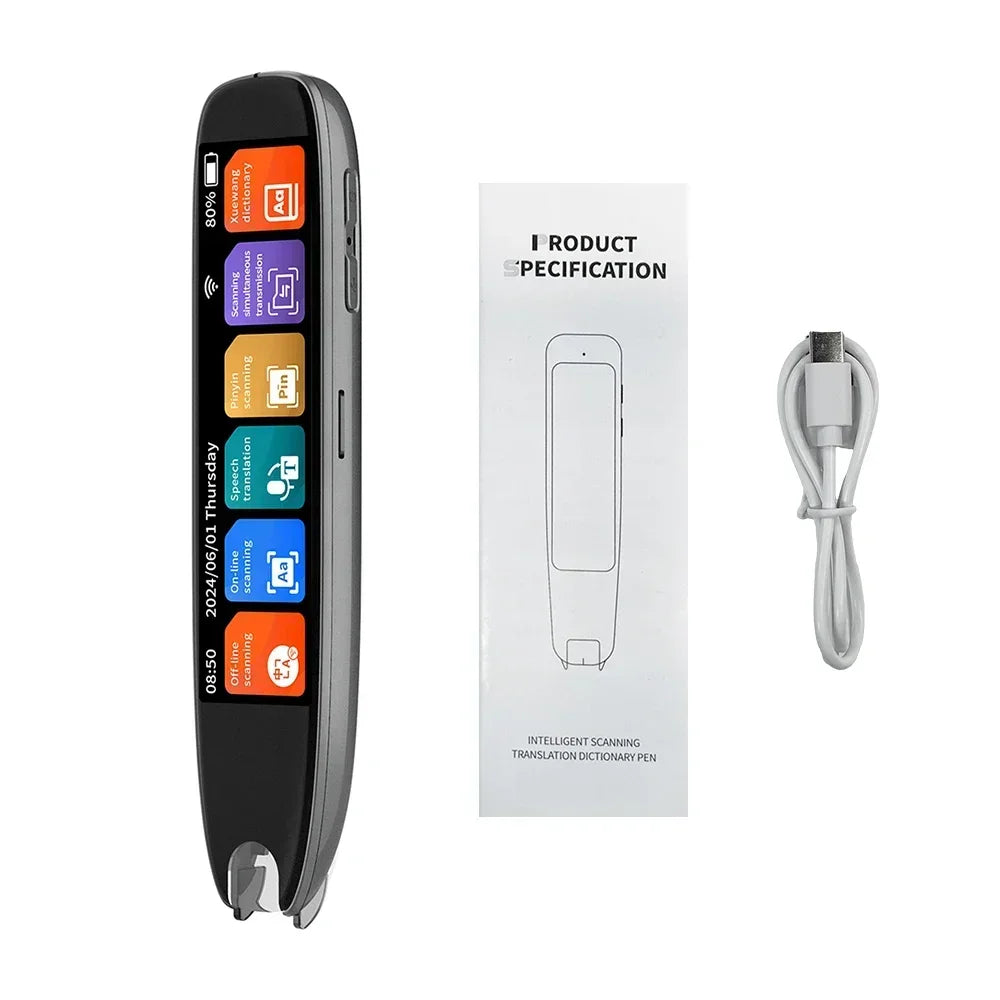 XIKCU S65 Pro Smart Voice Translator 142 Languages WIFI Scan Translation Pen Scanning Translation Pen For Business Travel Abroad TechElect