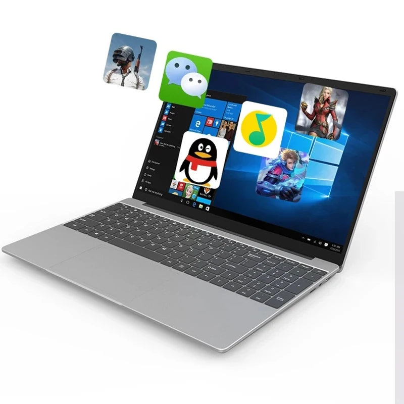 Laptop 15.6 Inch Intel N4000 6G RAM 2TB SSD DDR4 Windows 11 2.6 GHz Fingerprint Unlock HD Camera Portability Gaming Computer Techelectronicx