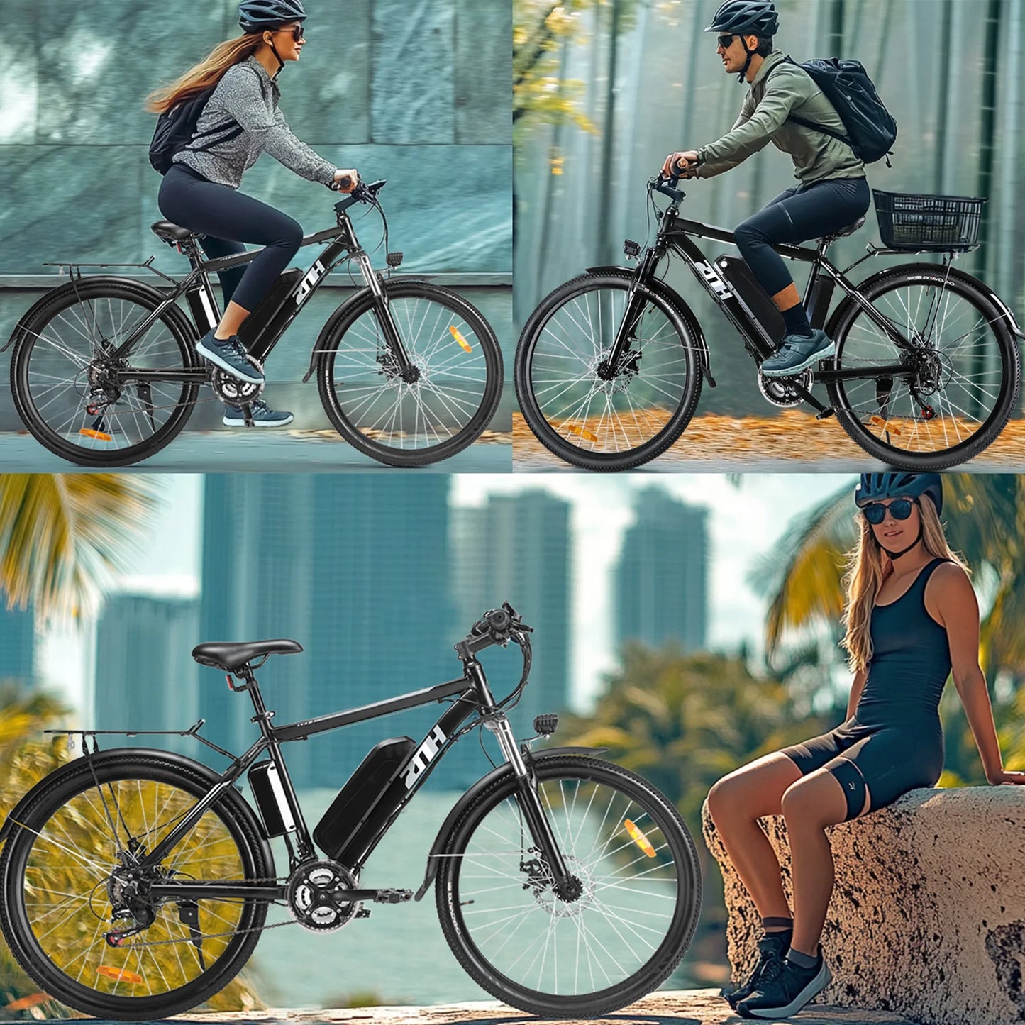 1000W Peak 48V Electric Bike for Adults, 26 inch Electric Mountain Bike with Removable Battery,Up to 50Miles Range 20 MPH TechElect