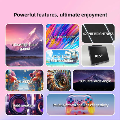 ZSUS 10.5-Inch Portable Monitor 1280P 100%sRGB 15:10 Low Blue Light For XBox PS4 / 5 Switch Cell Phone PC Loptop Extension Techelectronicx
