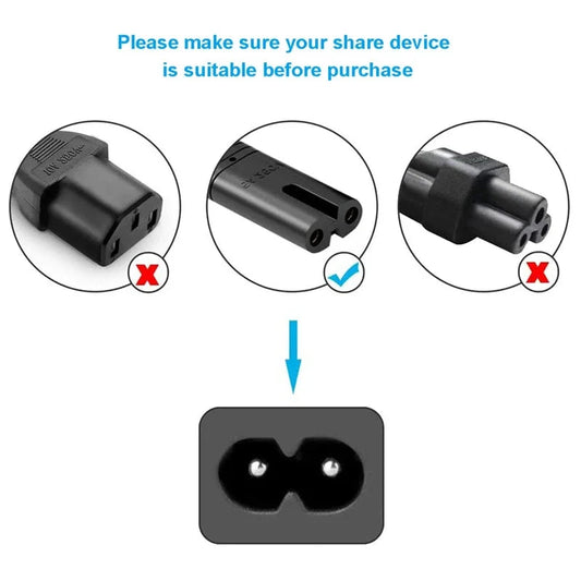 0.3-10m EU Extension Cord C7 Power Cable Figure 8 Euro Plug AC Cable For Samsung LG Sony TV Samsung Monitor Power Supply PS2 3 Techelectronicx
