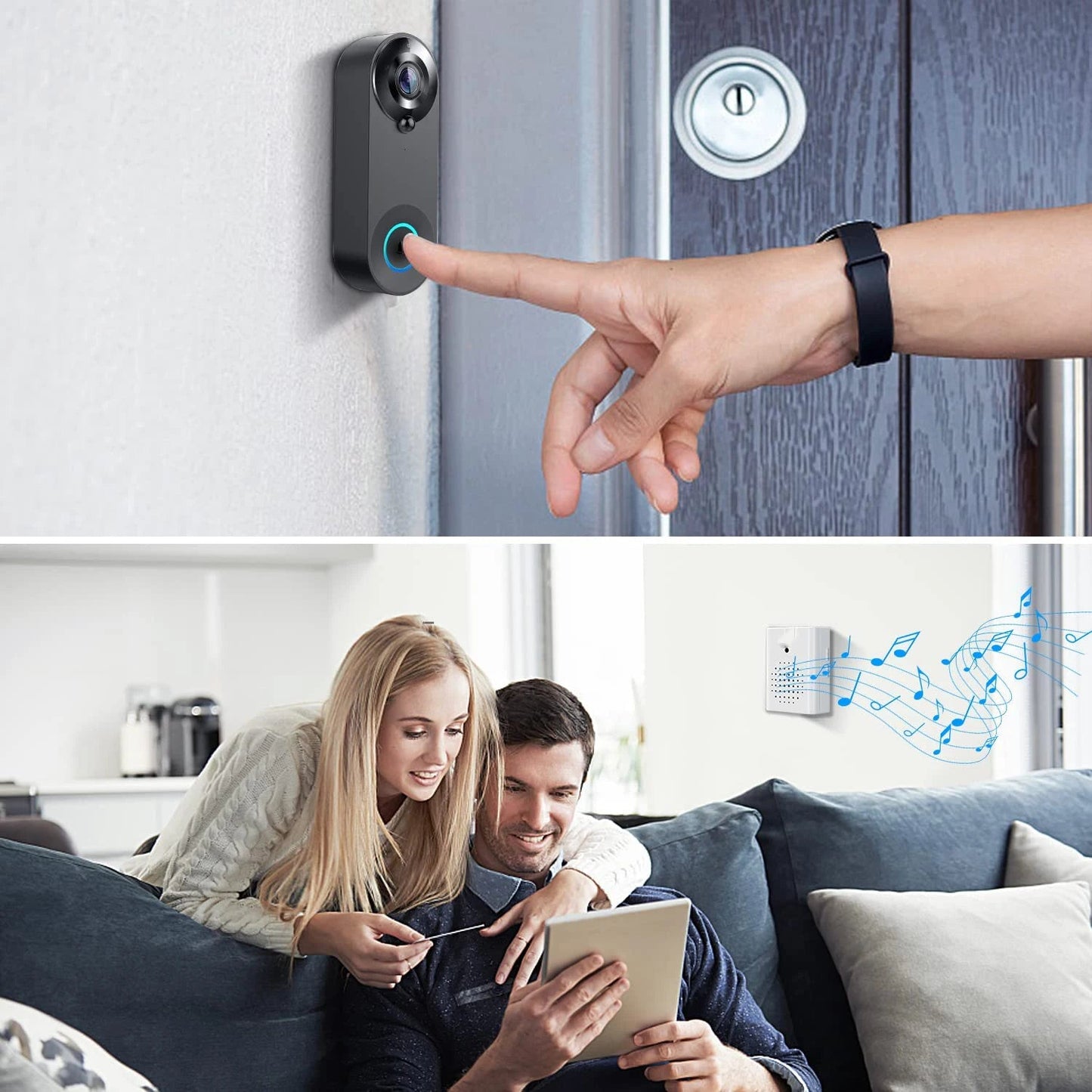 1080P Wireless Video Doorbell Camera WiFi Smart Door Bell Tuya Smart Home Security Motion Detect Night Vision Intercom Doorbell Techelectronicx