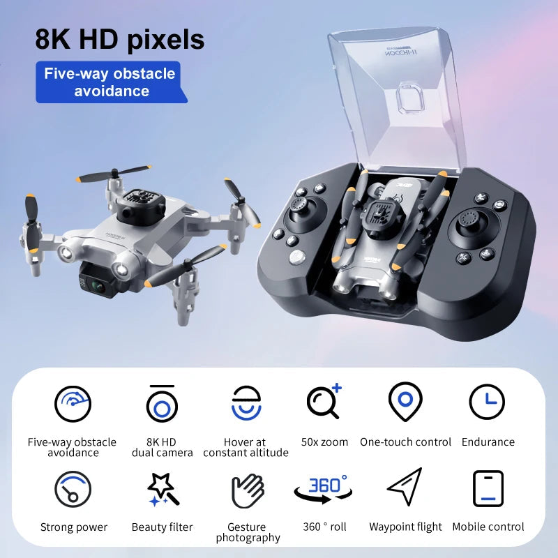 XIAOMI V30 Mini Drone with Camera HD 4K 1080P FPV RC Drones Profesional 4DRC Five-sided Obstacle Avoidance Helicopter Drone Toy Techelectronicx