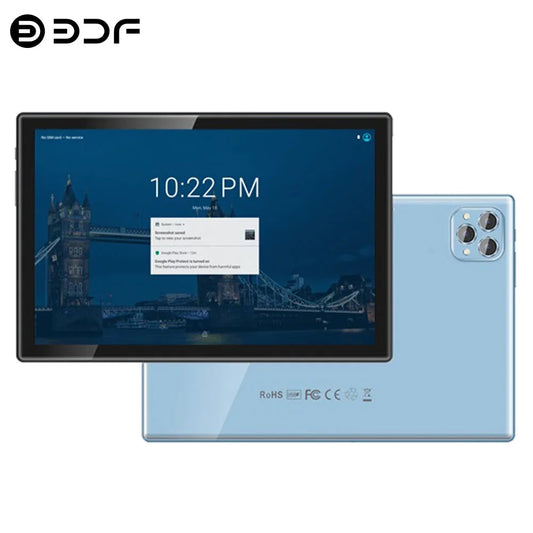10.1 Inch 5G Android Tablet with 4G LTE Dual SIM Dual Cameras Octa Core 8GB 256GB ROM Wi-Fi Bluetooth - Google Tablet PC Techelectronicx