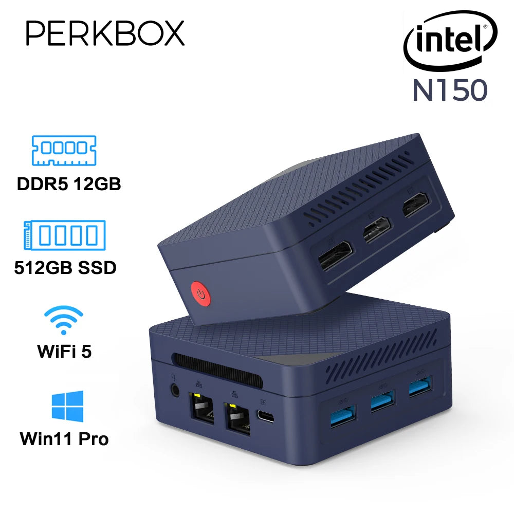 MLLSE G2 Pro Mini PC - Intel N150 LPDDR5 12GB RAM 512GB ROM Windows 11 pro Dual Band WiFi 5 BT5.2 Desktop Gaming Computer Techelectronicx