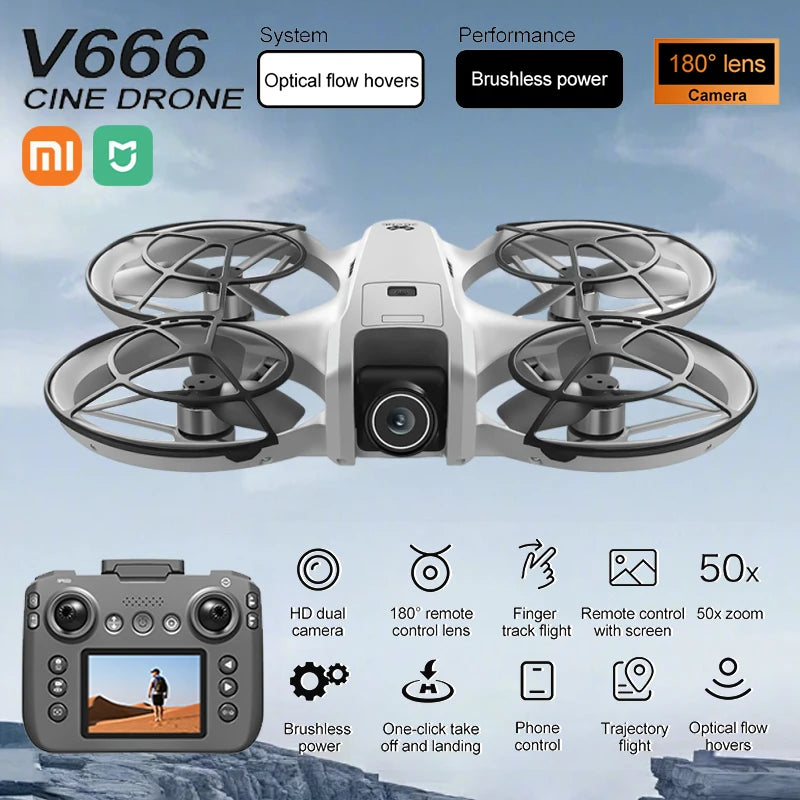 Xiaomi Mijia MINI V666 Drone 4K Professional WIFI 5G Dron Obstacle Avoidance Brushless Altitude Headless Mode RC Quadcopter Toys Techelectronicx