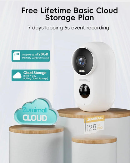 ZUMIMALL APP F5 Security Cameras Wireless Outdoor with Magnetic Mount, Battery Powered, 2.4G WiFi ,3MP Color Night Vision TechElect
