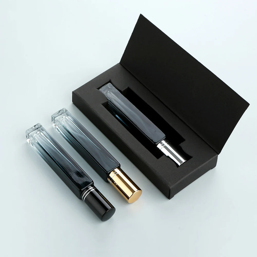 10/20 PCS 10ml Gradient Blue Spray Bottle, Empty Glass Atomizer, Travel Cosmetic Bottle, Sample Vials, Refillable with Box Techelectronicx
