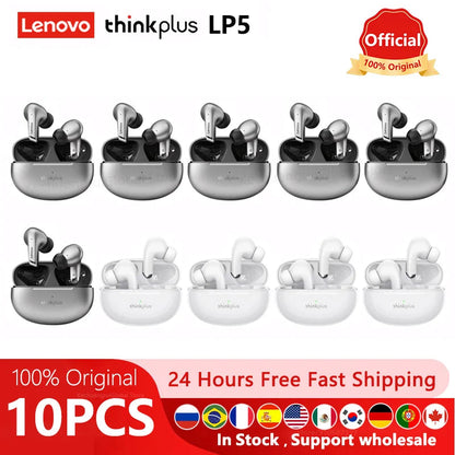 10pcs 100% Original Lenovo LP5 Wireless Bluetooth Earbuds /2pcs lenovolp5 HiFi Music Earphone with Mic Headphones Sports Headset Techelectronicx
