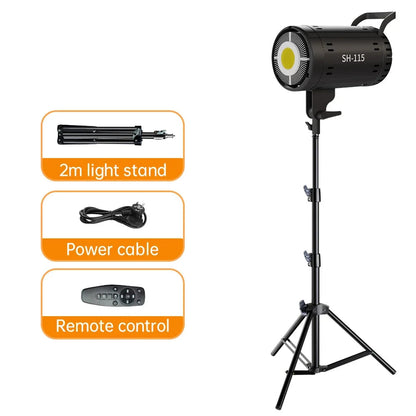 100W Photography LED Video Light  Daylight-Balanced Sun Lamp for Portrait Flash Studio Accessories Youtube Live Techelectronicx
