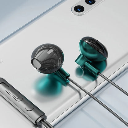 Type-C In-Ear Wired Karaoke Headphones 3.5mm Stereo Music Earbud Handfree Headset Earphones with Mic - TechElect