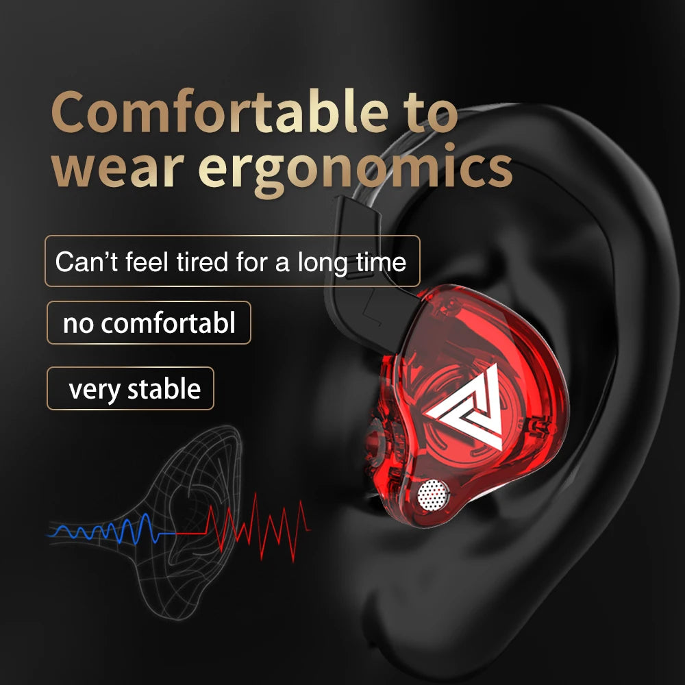 3.5mm Cable Wired Earphones QKZ AK6 HiFi Sound Quality Earphone With Wire Gaming Headset Gamer Headphones Bass Cheap Sale Earbud - TechElect