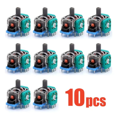 10pcs 3D Analog Joystick for PS4 Sensor Module Thumb Stick Replacement Parts for PS5 Gamepad Controller Accessory Repair parts Techelectronicx