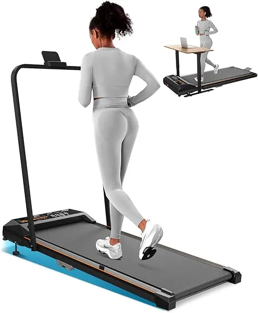 Compact Home Office Treadmill with Adjustable Incline and Multi-Function Walking to Running Capability TechElect