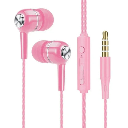 3.5mm Wired Earphone In-Ear Headset HIFI Heavy Bass Earbuds Monitor Sports Headset Stereo Music Gaming Headphone with Microphone - TechElect