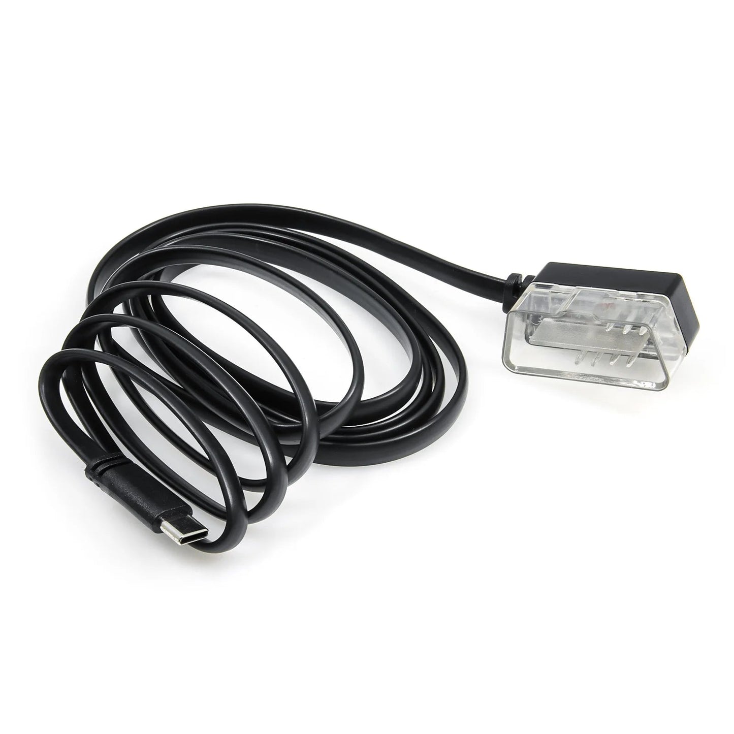 1.8M Obd2 Cable Wire Fit P24 P10-Pro Car Head Up Display Cable Type-C Connecting Line Diagnosis Tool Switch OBDII HUD Adapter Techelectronicx