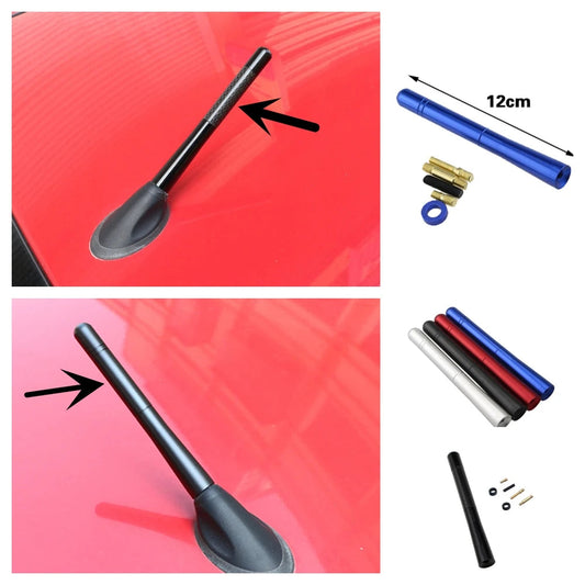 12cm Radio Car Antenna Aerial for Ford Fiesta MK7 Ecosport Focus 2 3 MK2 MK3 Decorative Screw Metal Roof Auto Accessories Techelectronicx