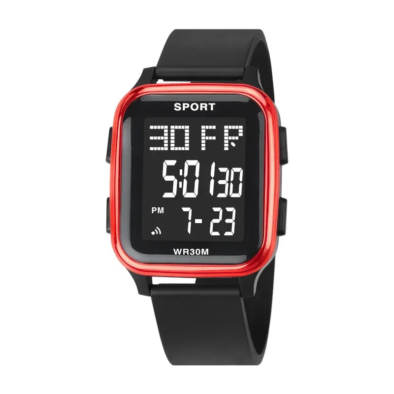 YIKAZE Sports Watch for Men Waterproof Multifunction Electronic Watch Ultra-thin Men's LED Digital Wristwatch for Man Student Techelectronicx