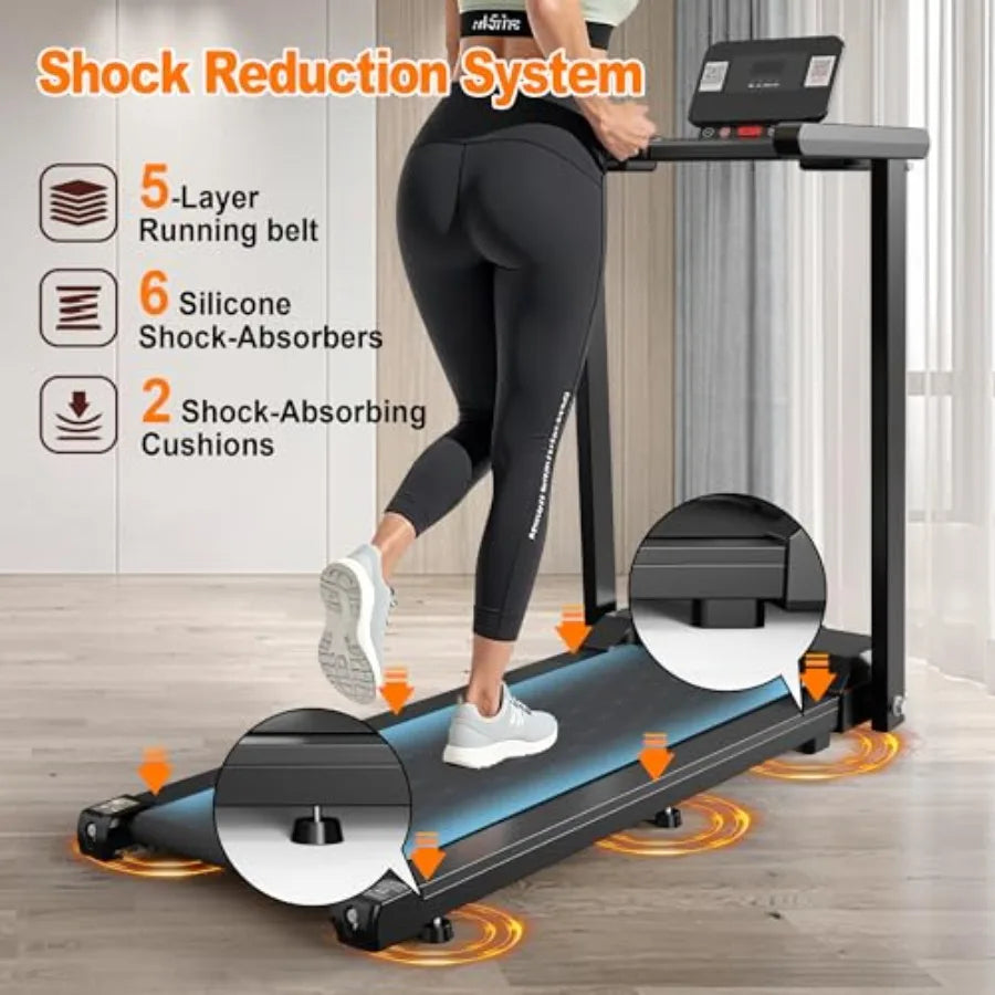 Foldable Treadmill for Home 2.5HP Quiet Brushless Motor 300 LB Capacity Smart Fitshow App Control Small Treadmills for Small Sp TechElect